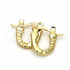 Argola de Niño 5.159.082 Oro Laminado, Diamantado, Tono Dorado