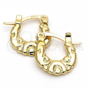 Argola de Niño 5.159.069 Oro Laminado, Diamantado, Tono Dorado