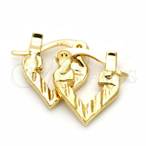 Argola de Niño 5.159.081 Oro Laminado, Diamantado, Tono Dorado