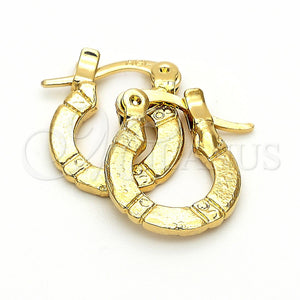 Argola de Niño 5.159.073 Oro Laminado, Diamantado, Tono Dorado