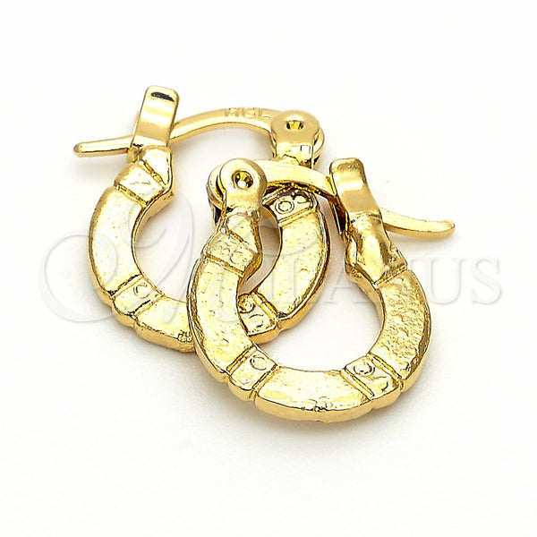 Argola de Niño 5.159.073 Oro Laminado, Diamantado, Tono Dorado