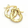 Argola de Niño 5.159.073 Oro Laminado, Diamantado, Tono Dorado