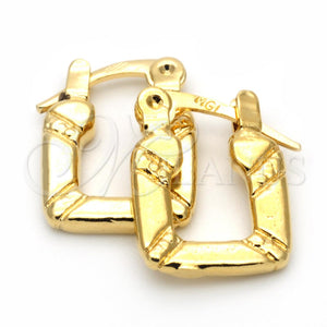 Argola de Niño 5.159.070 Oro Laminado, Diamantado, Tono Dorado