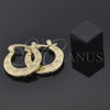 Argolla Pequeña 5.159.062 Oro Laminado, Diseño de Flor, Diamantado, Tono Dorado