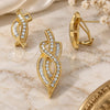 Juego de Arete y Dije de Adulto 5.054.004 Oro Laminado, con Zirconia Cubica Blanca, Pulido, Tono Dorado