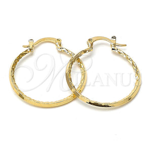 Argolla Pequeña 5.146.015 Oro Laminado, Diamantado, Tono Dorado