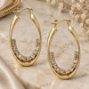 Argolla Mediana 5.141.015 Oro Laminado, con Zirconia Cubica Blanca, Pulido, Tono Dorado