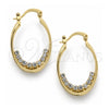 Argolla Mediana 5.141.014 Oro Laminado, con Blanca Zirconia Cubica, Pulido, Tono Dorado