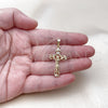 Dije Religioso 5.191.017 Oro Laminado, Diseño de Crucifijo, Pulido, Tono Dorado
