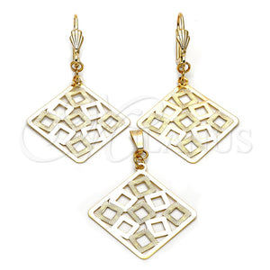 Juego de Arete y Dije de Adulto 11.005 Oro Laminado, Pulido, Tono Dorado