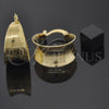 Argolla Pequeña 5.150.018 Oro Laminado, Diseño de Llave Griega, Diamantado, Tono Dorado
