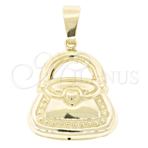 Dije Elegante 45.014 Oro Laminado, Diseño de Cartera, Pulido, Tono Dorado