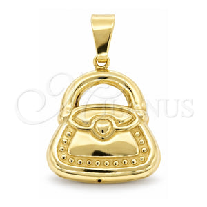 Dije Elegante 45.014 Oro Laminado, Diseño de Cartera, Pulido, Tono Dorado