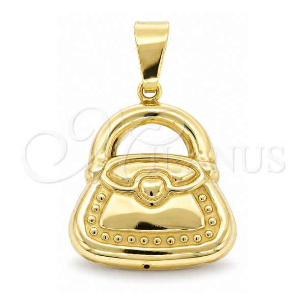 Dije Elegante 45.014 Oro Laminado, Diseño de Cartera, Pulido, Tono Dorado