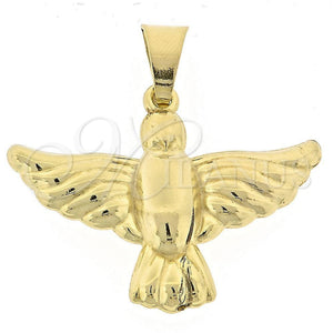 Dije Elegante 45.003 Oro Laminado, Diseño de Pajaro, Pulido, Tono Dorado