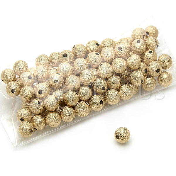 Bead 5.234.027.10.100 Oro Laminado, Diseño de Bola, Mate, Tono Dorado