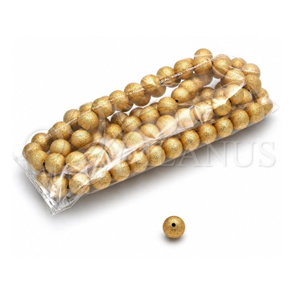 Bead 5.234.027.12.100 Oro Laminado, Diseño de Bola, Mate, Tono Dorado