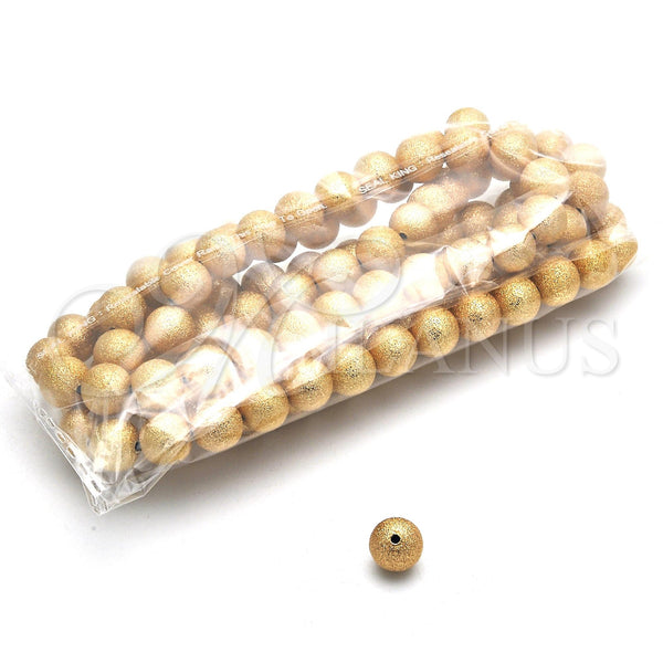 Bead 5.234.027.12.100 Oro Laminado, Diseño de Bola, Mate, Tono Dorado