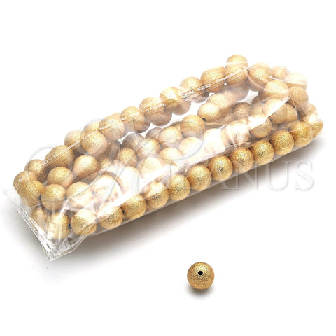 Bead 5.234.027.12.100 Oro Laminado, Diseño de Bola, Mate, Tono Dorado