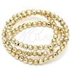 Bead 5.234.026.04.100 Oro Laminado, Diseño de Bola, Diamantado, Tono Dorado