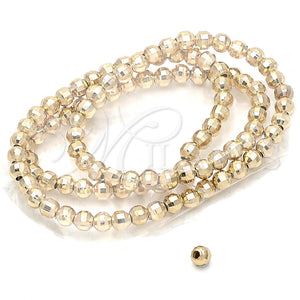 Bead 5.234.026.04.100 Oro Laminado, Diseño de Bola, Diamantado, Tono Dorado