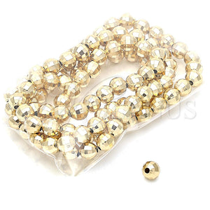 Bead 5.234.026.06.100 Oro Laminado, Diseño de Bola, Diamantado, Tono Dorado