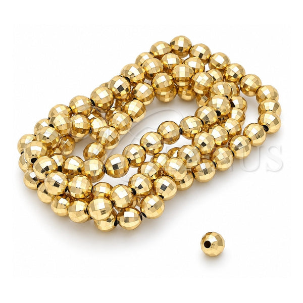 Bead 5.234.026.06.100 Oro Laminado, Diseño de Bola, Diamantado, Tono Dorado