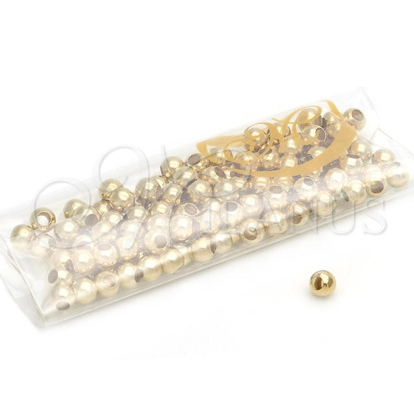 Bead 5.234.028.03.100 Oro Laminado, Diseño de Bola, Pulido, Tono Dorado