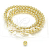 Bead 5.234.028.05.100 Oro Laminado, Diseño de Bola, Pulido, Tono Dorado