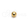 Bead 5.234.028.07.100 Oro Laminado, Diseño de Bola, Pulido, Tono Dorado