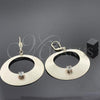 Arete Colgante 02.64.0063 Oro Laminado, con Blanca Zirconia Cubica, Pulido, Tono Dorado