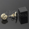 Arete Dormilona 5.127.036 *PROMO* Oro Laminado, Diseño de Espiral y Espiral, Diamantado, Tono Dorado