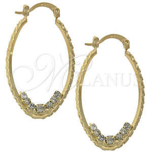 Argolla Mediana 5.141.002 Oro Laminado, con Blanca Zirconia Cubica, Diamantado, Tono Dorado