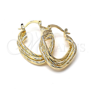 Argolla Pequeña 5.147.010 Oro Laminado, Cepillado, Tono Dorado
