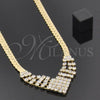 Gargantilla Elegante 5.011.003 Oro Laminado, con Blanca Zirconia Cubica, Pulido, Tono Dorado (0.50 Gauge, 04 MM Thickness, 20 Inches Length)