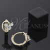 Argolla Huggie 5.132.019 Oro Laminado, con Blanca Zirconia Cubica, Pulido, Tono Dorado