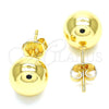 Arete Dormilona 5.128.013 Oro Laminado, Diseño de Bola y Hueco, Pulido, Tono Dorado