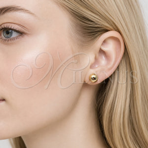 Arete Dormilona 5.128.013 Oro Laminado, Diseño de Bola y Hueco, Pulido, Tono Dorado