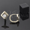 Argolla Huggie 5.132.028 Oro Laminado, con Blanca Zirconia Cubica, Pulido, Tono Dorado