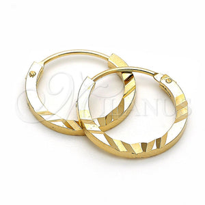Argola de Niño 5.159.103 Oro Laminado, Diamantado, Tono Dorado