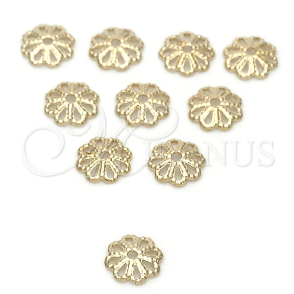Cap 5.234.021 Oro Laminado, Diseño de Flor, Pulido, Tono Dorado