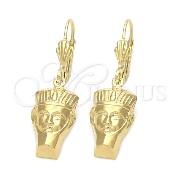 Arete Colgante 02.63.2258 Oro Laminado, Pulido, Tono Dorado