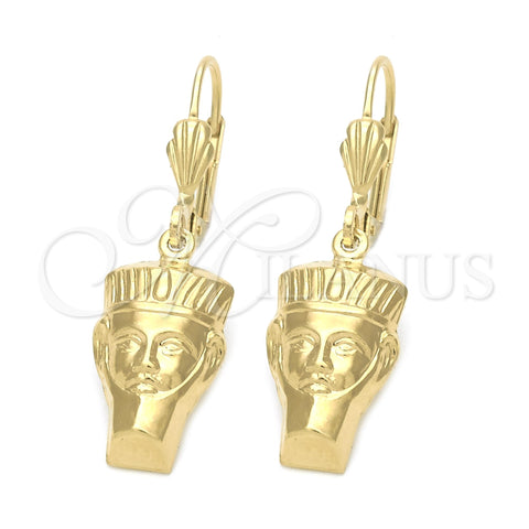 Arete Colgante 02.63.2258 Oro Laminado, Pulido, Tono Dorado