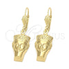 Arete Colgante 02.63.2258 Oro Laminado, Pulido, Tono Dorado