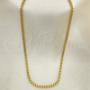 Gargantilla Basica 5.222.037.18 Oro Laminado, Diseño de Box, Pulido, Tono Dorado (03 MM Thickness, 18 Inches Length)