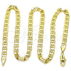 Gargantilla Basica 5.222.025.16 Oro Laminado, Diseño de Mariner, Pulido, Tono Dorado (100 Gauge, 04 MM Thickness, 16 Inches Length)
