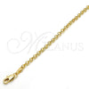 Gargantilla Basica 5.223.021.20 Oro Laminado, Diseño de Rolo, Pulido, Tono Dorado (03 MM Thickness, 20 Inches Length)