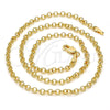 Gargantilla Basica 5.223.021.20 Oro Laminado, Diseño de Rolo, Pulido, Tono Dorado (03 MM Thickness, 20 Inches Length)