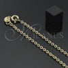 Gargantilla Basica 5.223.023.20 Oro Laminado, Diseño de Rolo, Pulido, Tono Dorado (0.50 Gauge, 02 MM Thickness, 20 Inches Length)