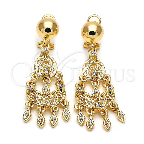 Arete Chandelier 5.097.012.1 Oro Laminado, con Blanca Zirconia Cubica, Diamantado, Tono Dorado